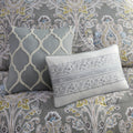 6 Piece Cotton Comforter Set Grey King King Grey Cotton