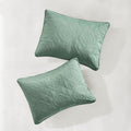 3 Piece Reversible Bedspread Set Seafoam King Cal King King Green Microfiber