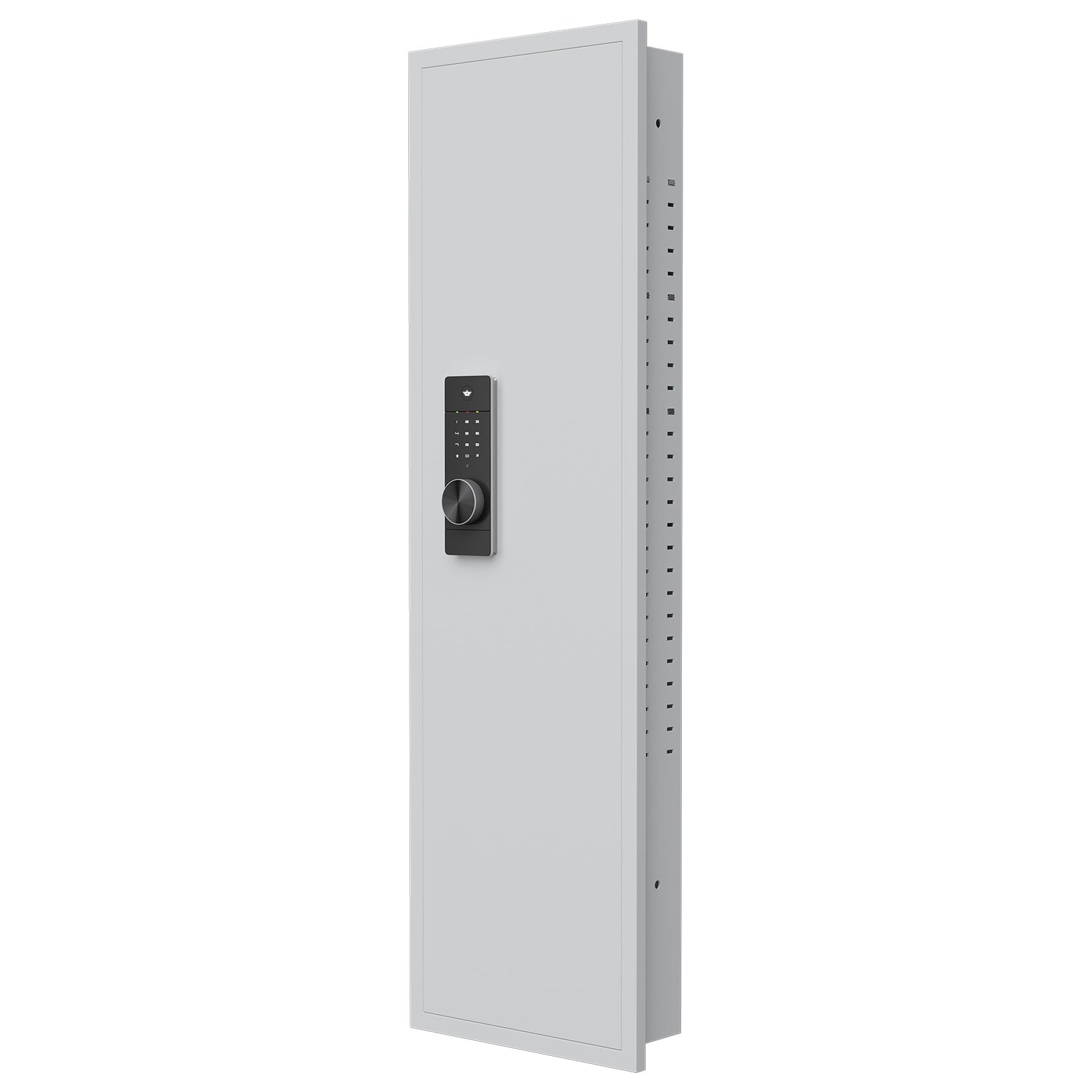 Didital Touch Panel In Wall Safe,Hidden Wall Safe For Rifles And Pistols With Adjustable Shelves,Assembled Storege Safe For Firearm And Valuables White Digital White Steel