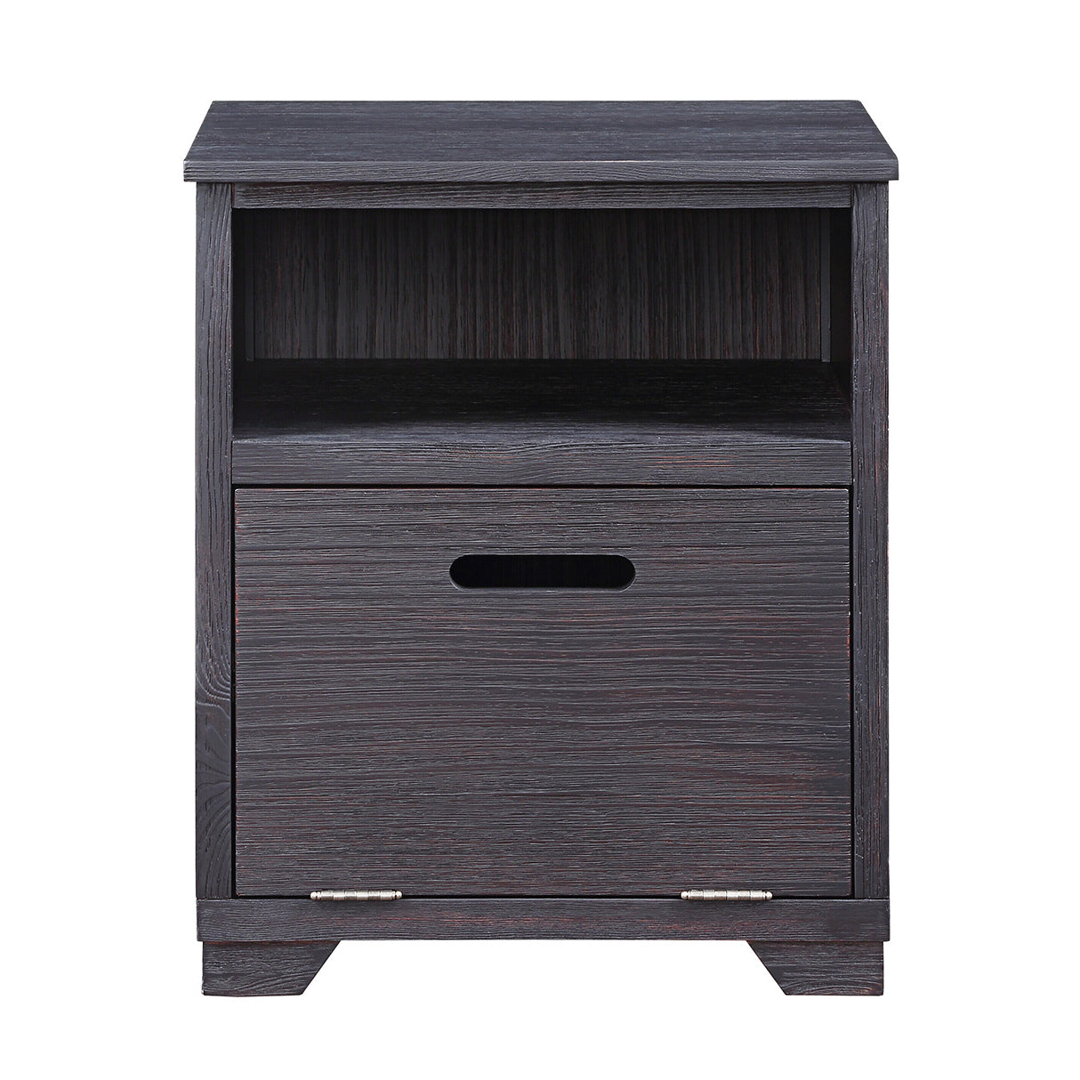 Antique Black End Table With Drop Down Door Antique Black Wood