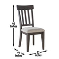 Napa Side Chair Set Of 2 Brown Dark Brown Wood