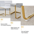 Table And Chair Set.Modern Rectangular Dining Table With Transparent Tempered Glass Tabletop And Gold Plated Metal Legs.Paried With 8 Comfortable Chairs With Pu Seats And Golden Metal Legs. Transparent,White Gold Seats 8 Glass Metal