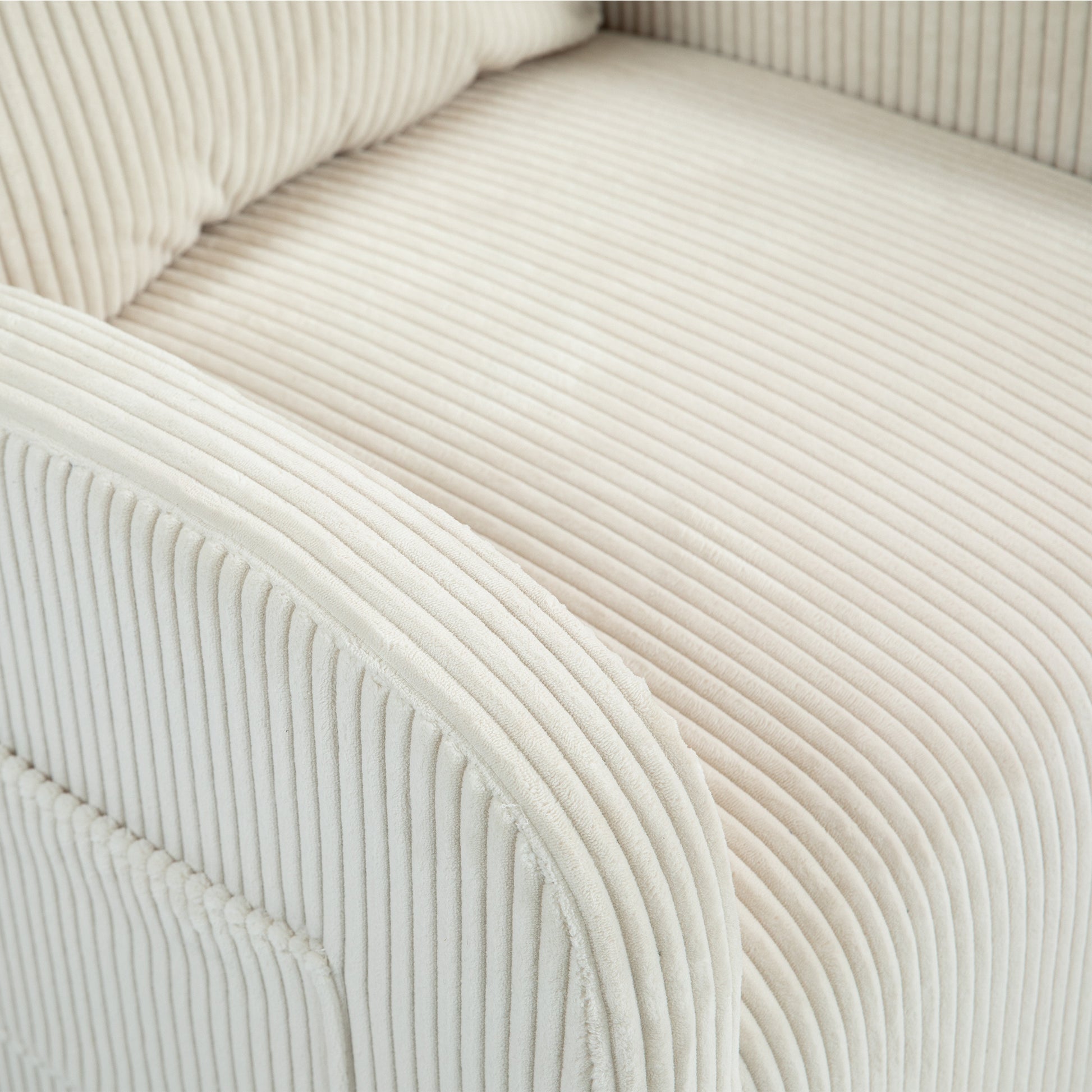 Jiada Upholstered Swivel Glider.Flannel Fabric.Rocking Chair For Nursery In Beige.Modern Style One Left Bag Beige Primary Living Space Foam Fabric Metal