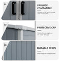 5X3Ft Outdoor Storage Shed Waterproof Resin Cabinet With Lockable Doors For Bikes And Patio Furniture Gray Plastic