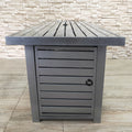 Steel Propane Natural Gas Outdoor Fire Pit Table With Lid Gray Garden & Outdoor Modern Stone Stainless Steel