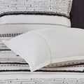 Cotton Printed Comforter Set With Trims Black White King Cal King King White Black Cotton