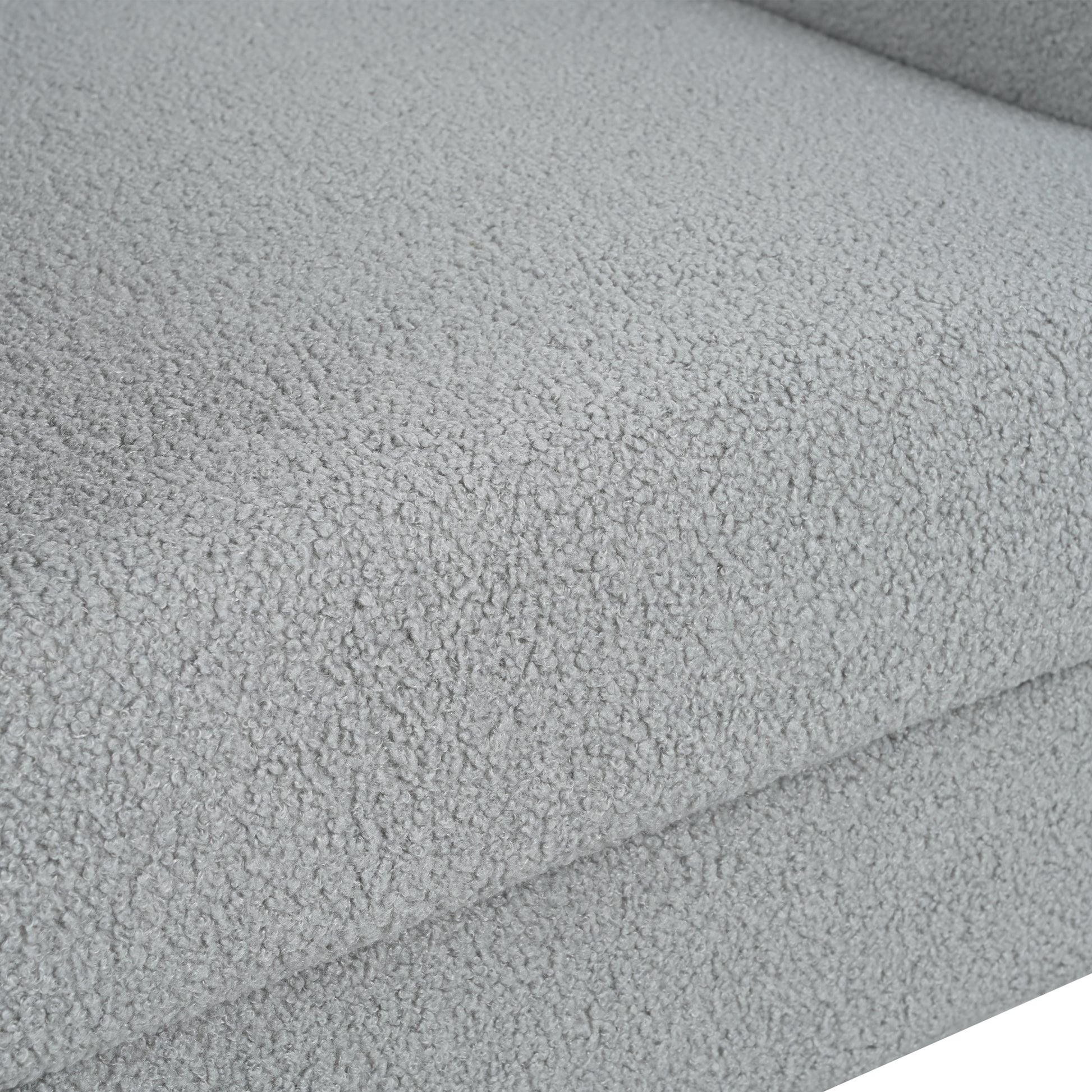 Oversized Accent Chair, Upholstered Living Room Chairs Single Sofa Chair With Walnut Legs, Curved Handrail, Grey Grey Teddy