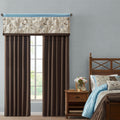 Embroidered Window Valance Blue 50X18