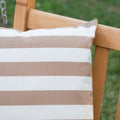 Coronado Stripe Rectangular Pillow Brown Fabric