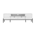 Modern Tv Console, Entertainment Center With Storage For Living Room 70.86X15.74X21.85Inch 5 Or More Spaces White Primary Living Space Particle Board