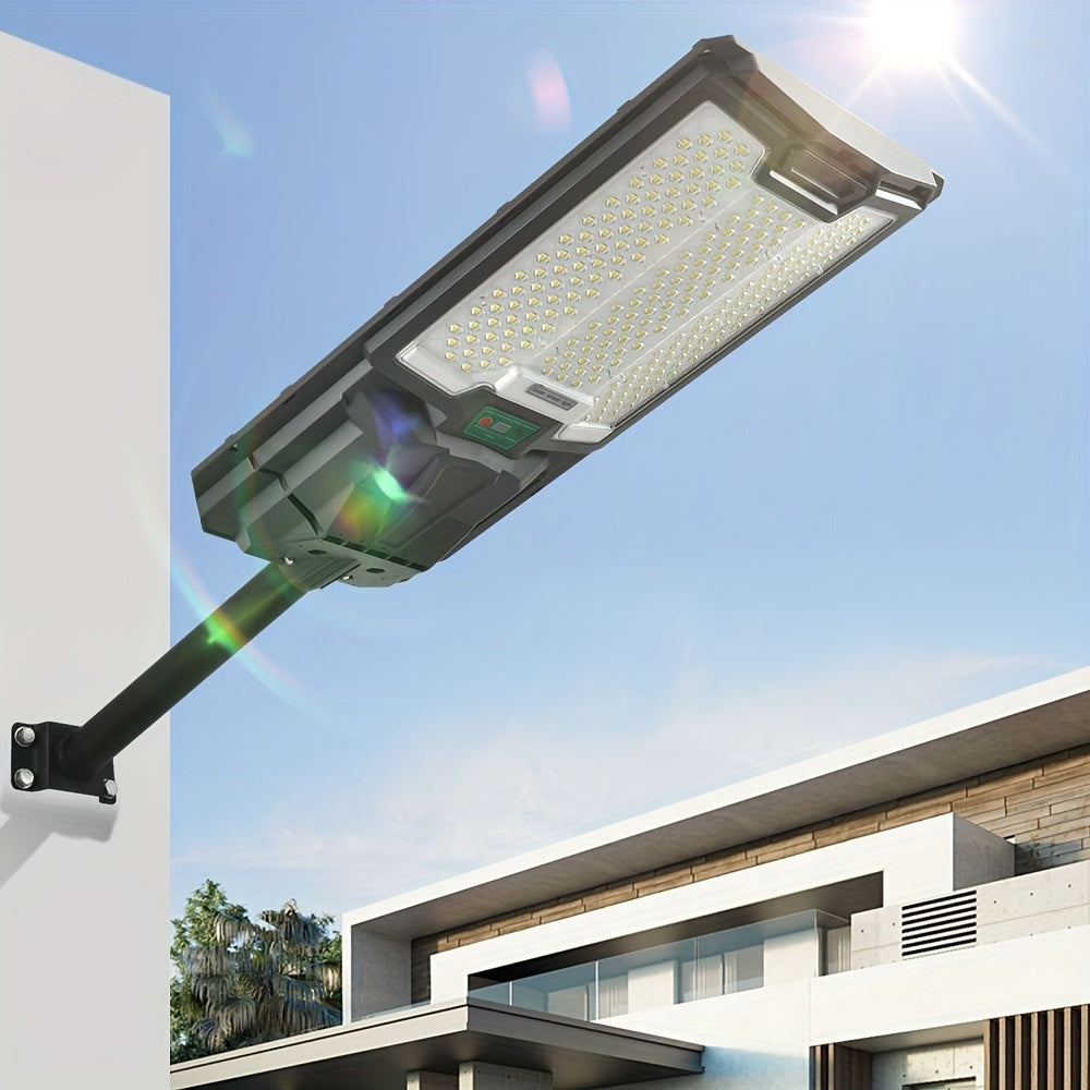 Solar Street Lights Outdoor, Parking Lot Lights With 66Pcs Led Beadsip65 Waterproof Solar Flood Lights, Dusk To Dawn Solar Lights For Garden, Street Side Road,Courtyard Villa,City Square Black White Modern,Sporty,Vintage Metal