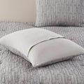 3 Piece Oversized Comforter Set Full Queen Grey Polyester