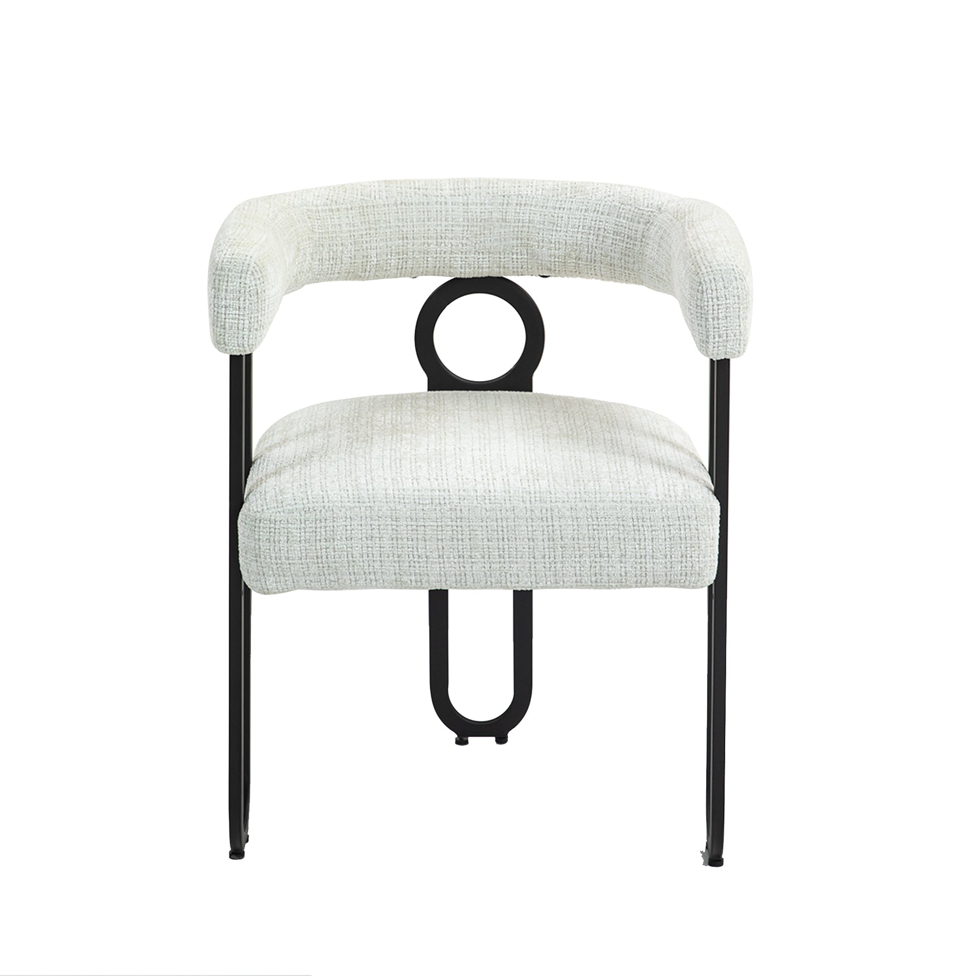 Coolmore Contemporary Designed Chenille Fabric Upholstered Accent Dining Chair Barrel Side Chairs Kitchen Armchair For Living Room Set Of 2 Beige Chenille Beige Dining Room Foam Chenille