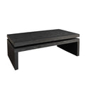Modern Coffee Table, Black Wooden Coffee Table, Rectangle Cocktail Tea Table For Living Room, 47.6