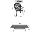 Cushions In Random Colors 9 Piece Set Of Cast Aluminum Patio Furniture With Cushions Yes Dining Set Black Seats 8 Rust Resistant Frame Water Resistant Cushion Garden & Outdoor Complete Patio Sets Aluminium