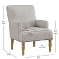 Alice Beige Arm Chair Beige Foam Upholstered