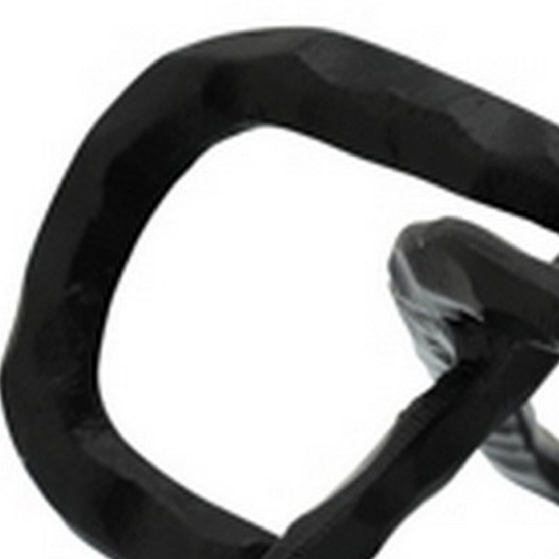 Metal Accent Decor With Oval Shaped Inters, Black Black Metal