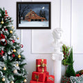 Night Before Christmas Black Framed Wall Art For Living Room, Bedroom Wall Art Print For Home Decor By Billy Jacobs Multi Wood Paper