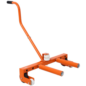 Heavy Duty Adjustable Tire Wheel Dolly For Workshop, Garage, Orange Orange Steel