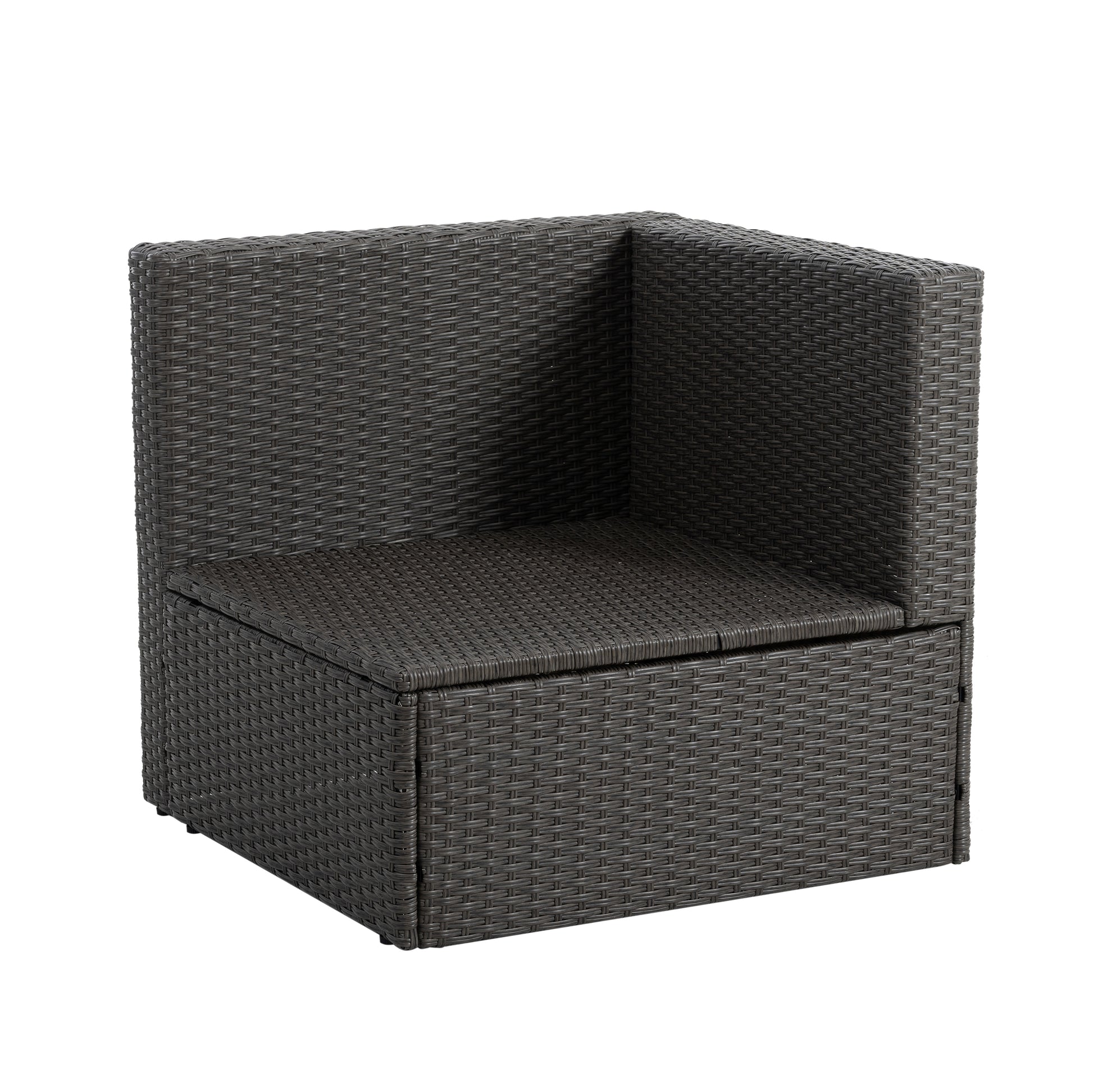 Patio Furniture, Outdoor Furniture, Seasonal Pe Wicker Furniture,7 Pcs Set Wicker Furniture With Lounger Sofa Yes Dark Gray Seats 6 Pe Rattan Iron Waterproof Fabric