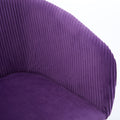 Ts Stripe Dinding Chair Purple Velvet