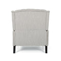 One And Half Seater Recliner Light Grey Fabric