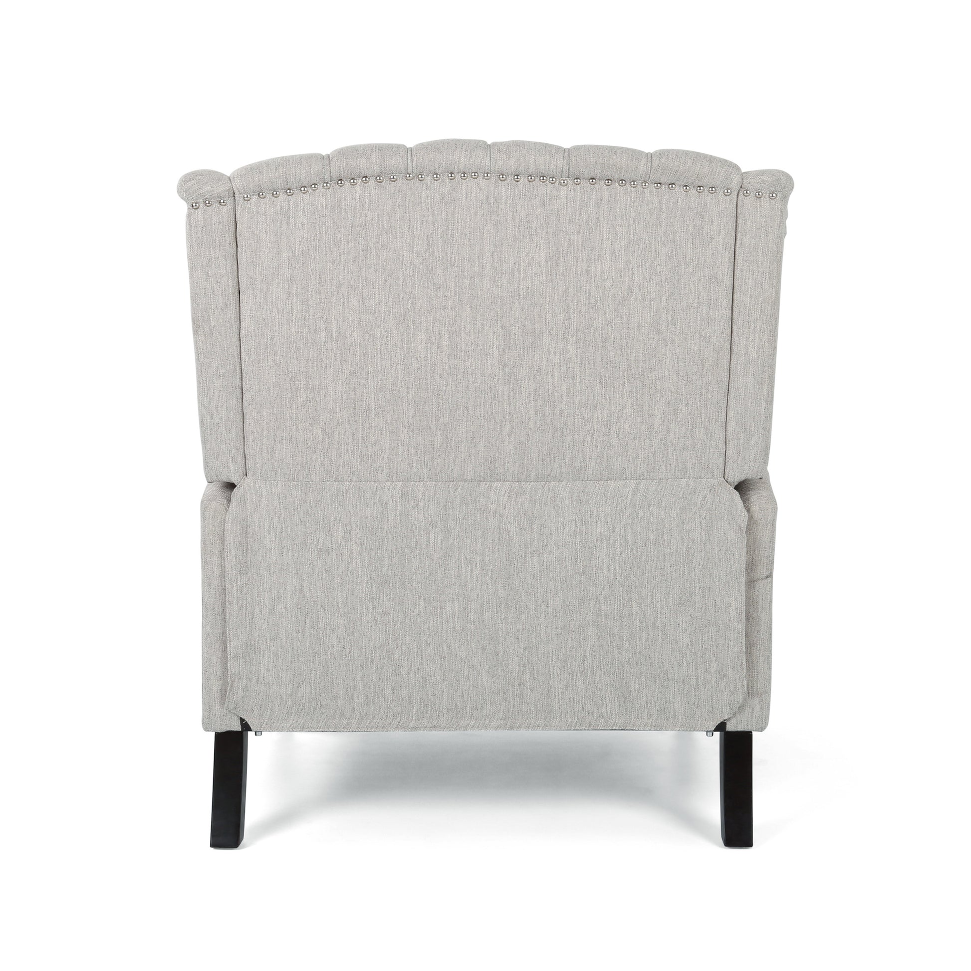 One And Half Seater Recliner Light Grey Fabric