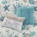 6 Piece Cotton Sateen Quilt Set With Throw Pillows Aqua King Cal King King Aqua Cotton