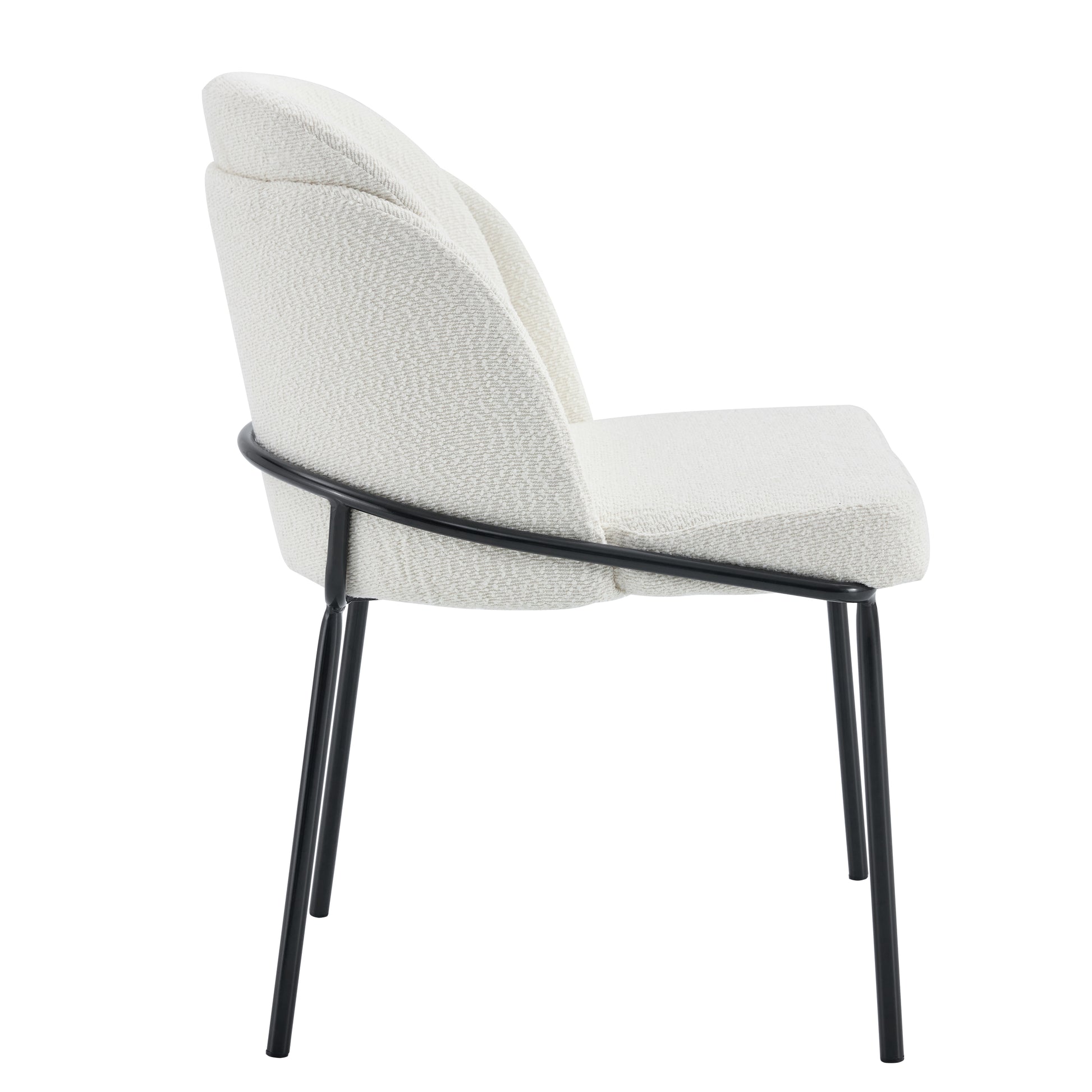 Two Chairs And A Table Set White Mdf Metal