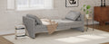 Modern Upholstered Chaise Lounger Daybed With Pillows Small Single Daybed, No Mattress Needed, Perfect For Living Rooms & Home Office,Linen Fabric, Gray Gray Linen