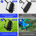 Lawn Aerators, Gardens, Yards, Loose Soil In Farmland,Gardening Lawn Aerator Tool, Upgraded Heavy Duty Aerator Lawn Soil Penetrator Spikes, For Garden Grass Patio Yard. Black Iron