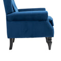 Coolmore Wood Frame Armchair, Modern Accent Chair Lounge Chair With Sturdy Wood Legs For Living Room Bedroom Navy Navy Foam Velvet