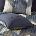 3 Piece Printed Cotton Quilt Set Navy King Cal King King Navy Cotton