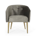 Dining Arm Chair Grey Velvet