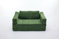 Modern Minimalist Sofa, Fold Out Sofa Bed, Convertible Chair Floor Couch & Sleeping Mattress For Living Room, Bedroom, Apartment, Removable Backrest, Green Green Chenille Soft Vintage Chenille 2 Seat