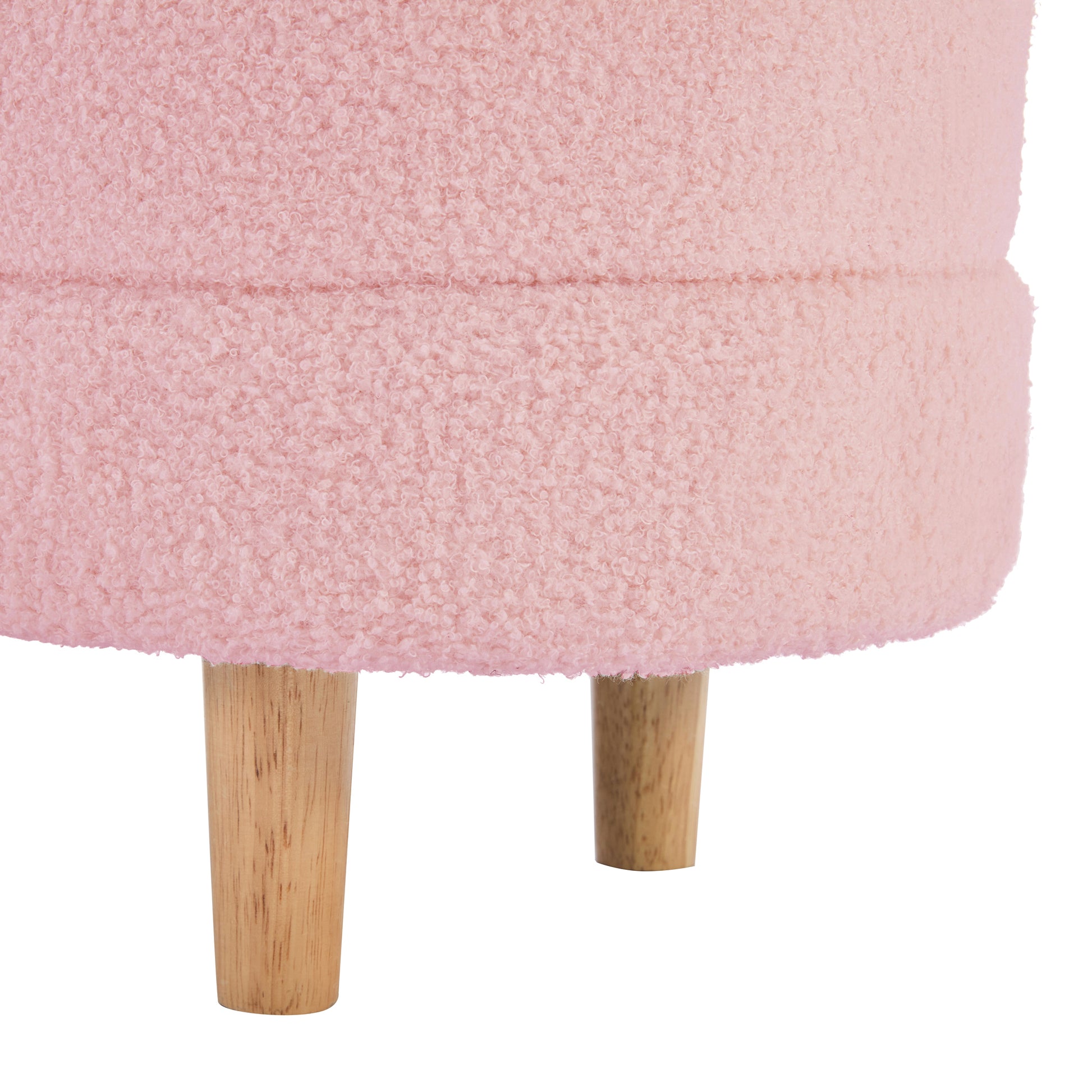 2 Pieces Bedroom Sets Twin Size Flower Shaped Upholstered Led Platform Bed With Storage Ottoman Sherpa Fabric, Pink Twin Pink 2 Piece Set Wood