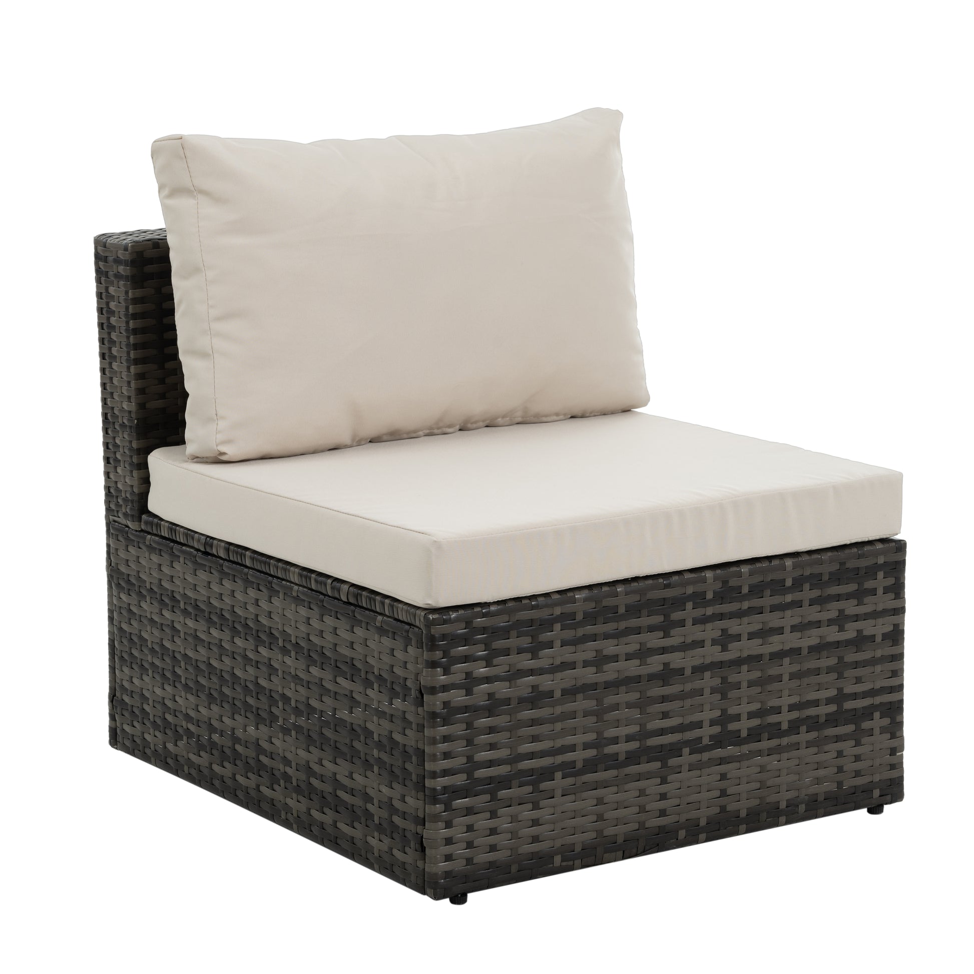 Patio Furniture, Outdoor Furniture, Seasonal Pe Wicker Furniture, 6 Set Wicker Furniture With Tempered Glass Coffee Table Dark Gray Seats 4 Pe Rattan Iron Waterproof Fabric