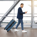 Luggage Sets Abs Pc Hardshell 4Pcs Luggage Hardside Lightweight Durable Suitcase Sets Spinner Wheels Suitcase With Tsa Lock 12 20 24 28 ,Pearl Blue Blue Abs Pc