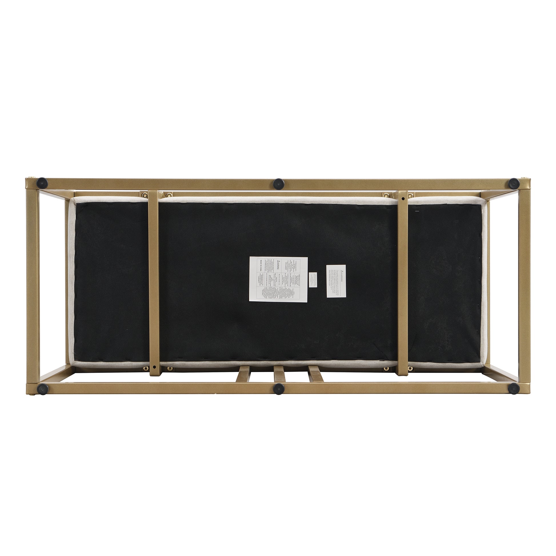 Modern Faux Marble 6 Piece Dining Table Set,60Inch Metal Kitchen Table Set With Upholstered Dining Chairs And Bench, Golden Metal Dining Room Bench Seating Rectangular Dining Table With Chair And Bench Metal Wood Golden Seats 6 60 Inches Farmhouse