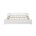 Extending Daybed With Trundle, Wooden Daybed With Trundle, White Twin White Solid Wood