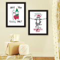 2 Piece Vignette Are You Kidding Me Black Framed Wall Art For Living Room, Bedroom Wall Art Print For Home Decor By Deb Strain Multi Wood Paper