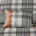 Plaid Comforter Set Full Multicolor Polyester