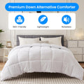 Comforter Queen Size, All Season Duvet Insert, Quilted Soft Down Alternative Bedding Comforter Reversible With Corner Tabs, Lightweight & Warm Microfiber, Machine Washable, 88