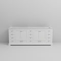 White Double Bath Vanity 84 In. W X 22 In. D White Plywood Wood