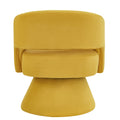 Modern Swivel Barrel Chair, Upholstered Velvet Round Accent Chairs,360 Degree Comfy Swivel Chair With Open Backrest, Single Chair Armchair For Living Room Bedroom, Homerest, Yellow Yellow Primary Living Space American Design,Contemporary,Luxury,Mid