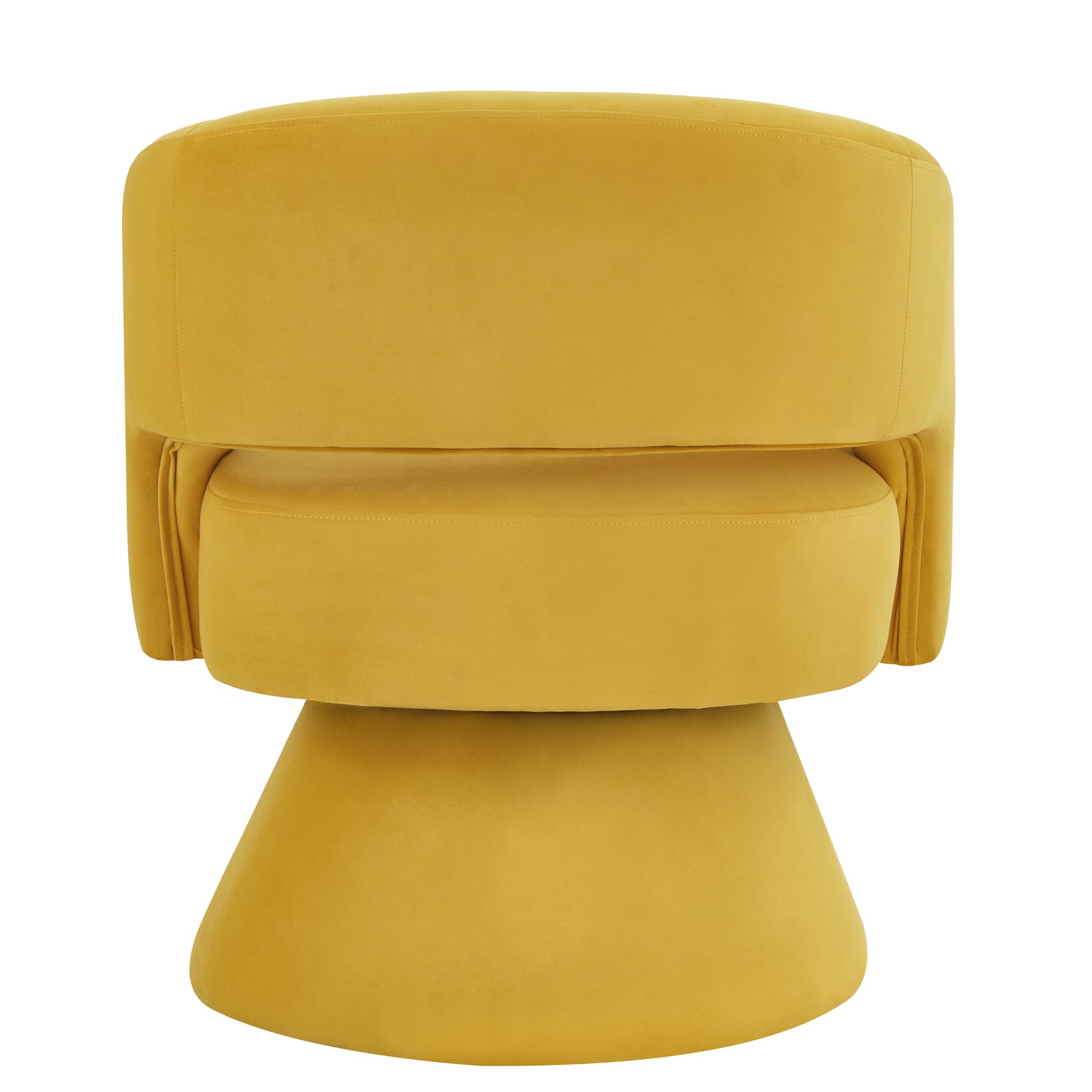 Modern Swivel Barrel Chair, Upholstered Velvet Round Accent Chairs,360 Degree Comfy Swivel Chair With Open Backrest, Single Chair Armchair For Living Room Bedroom, Homerest, Yellow Yellow Primary Living Space American Design,Contemporary,Luxury,Mid