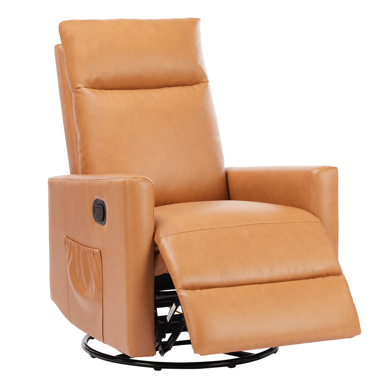 Manual Recliner Chair Winback Single Sofa,Brown Brown Fabric 1 Seat