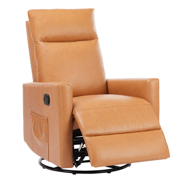 Manual Recliner Chair Winback Single Sofa,Brown Brown Fabric 1 Seat