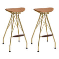 Whiskey And Gold Backless Bar Stools Set Of 2 Orange Bedroom Modern Bar Stools Set Of 2 Fabric Metal