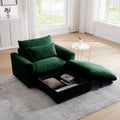 Green Corduroy Sofa Couch, Modular Couch With Storage Ottoman, Couch Deep Seat Couches For Modern Living Room Apartment Office Green Corduroy 1 Seat